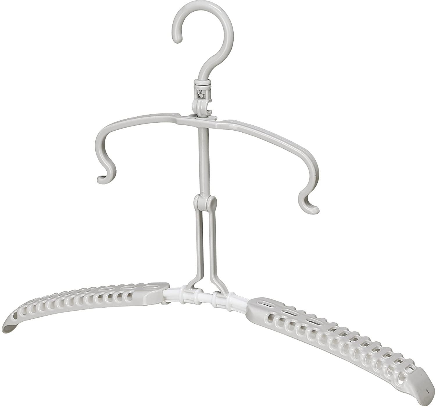 ツウィンモール 洗濯物干しパーカーハンガー グレー 幅60cm BEILU BE-06G