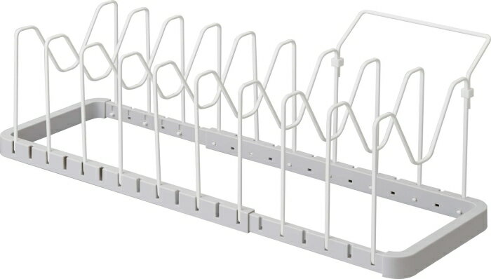 山崎実業 シンク下 伸縮鍋蓋＆フライパンスタンド プレート ホワイト 3965 1個