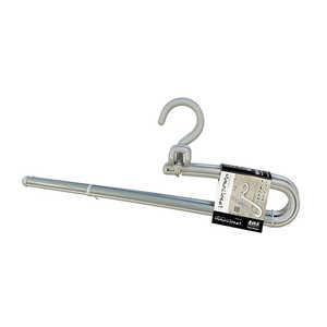 シンコハンガー(Shinkohanger) モノクローゼット スラックスハンガー2本組 連結フック 回転フック グレー