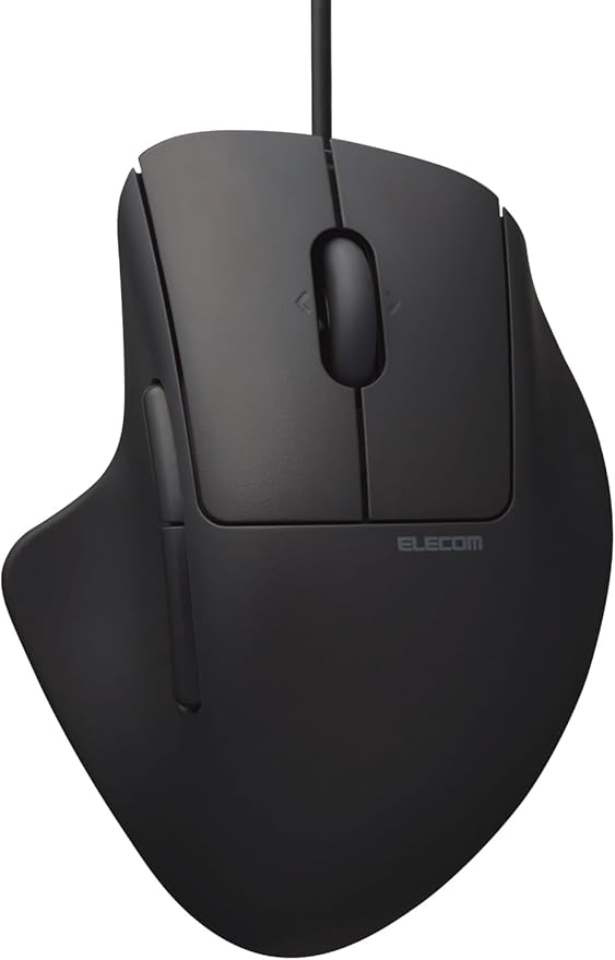 ELECOM エレコム マウス/有線/5ボタン+チルト/Mサイズ/抗菌/静音/ブラック(M-SH30UBSKBK)