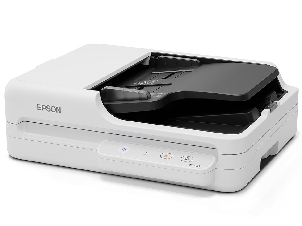 EPSON エプソン DS-1730 ドキュメントスキャナー(フラットベッド/ADF/A4片面30枚/分(300dpi)) 両面読み取り可 A4/はがき/名刺/レシート 1200 dpi USB接続