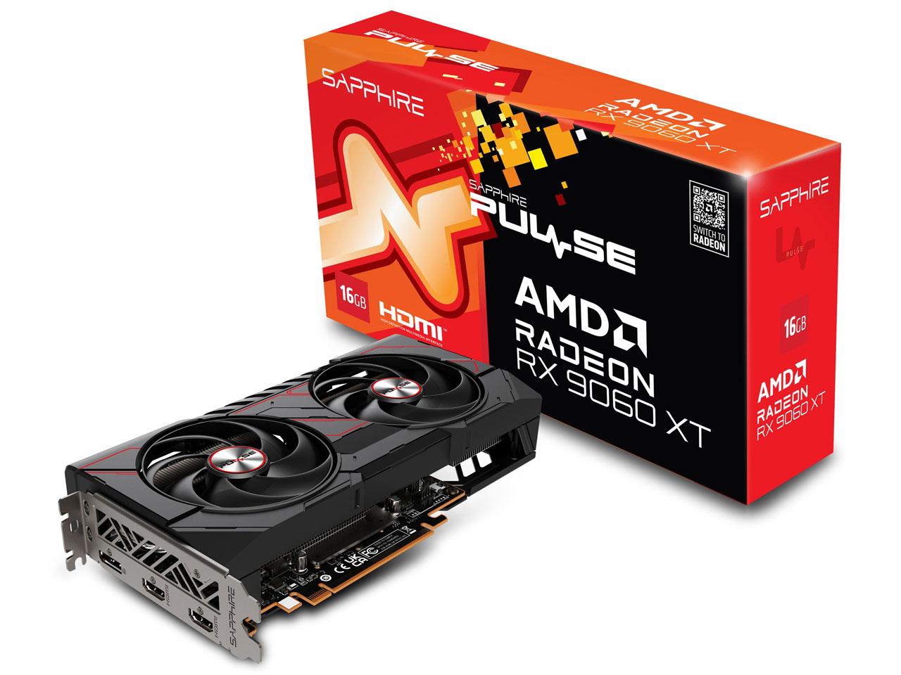 Synology SAPPHIRE PULSE Radeon RX 9060 XT GAMING OC 16GB (PULSERX9060XT16GB/11350-03-20G)