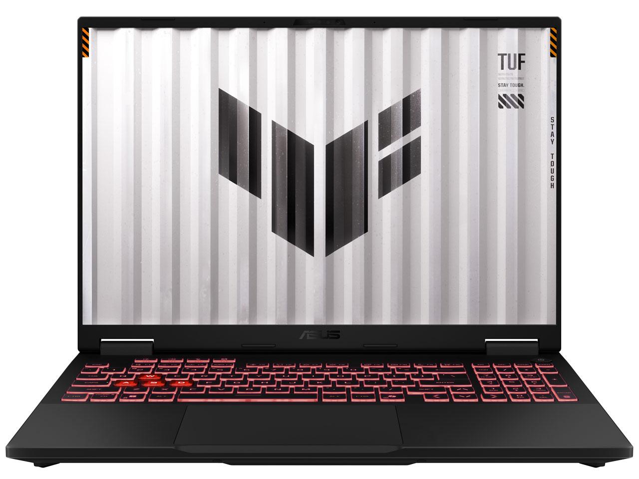 ASUS エイスース FA608UM-R7R5060 ASUS ノートPC TUF Gaming A16 FA608UM Windows 11 Home 16.0～16.9型（インチ） Ryzen メモリ32GB SSD 1TB 1920×1200 Webカメラ有り Bluetooth v5.4 Office無し 2.1～3.0kg グレー系