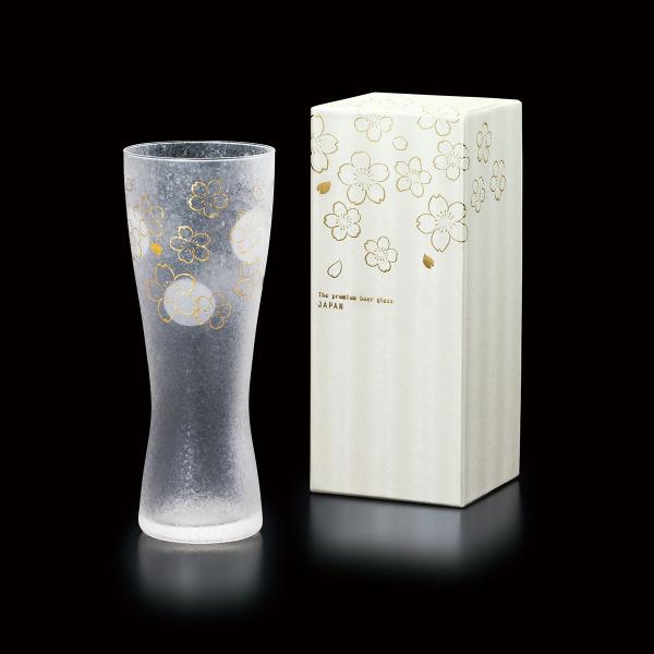 石塚硝子 ザ・プレミアムニッポンテイスト プレミアム桜 泡づくりグラスL 415ml 6468 (1061518)