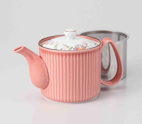 西海陶器 花連　SS軽量ポット（大・赤）　12738