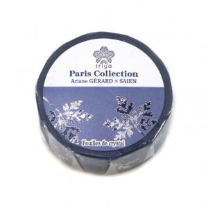 カミイソ産商 【2024年春新作】Ariane GERARD×SAIEN マスキングテープ Feuilles de crystal(クリスタル)銀箔 15mm (TR4057)