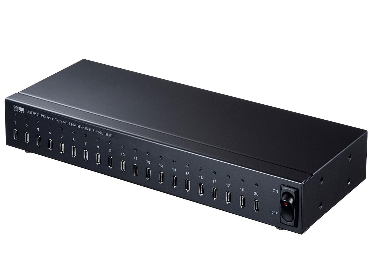 SANWASUPPLY ����掠�ץ饤 USB2.0 Type-C 20�ݡ��ȥϥ�(USB-2THCS20N)