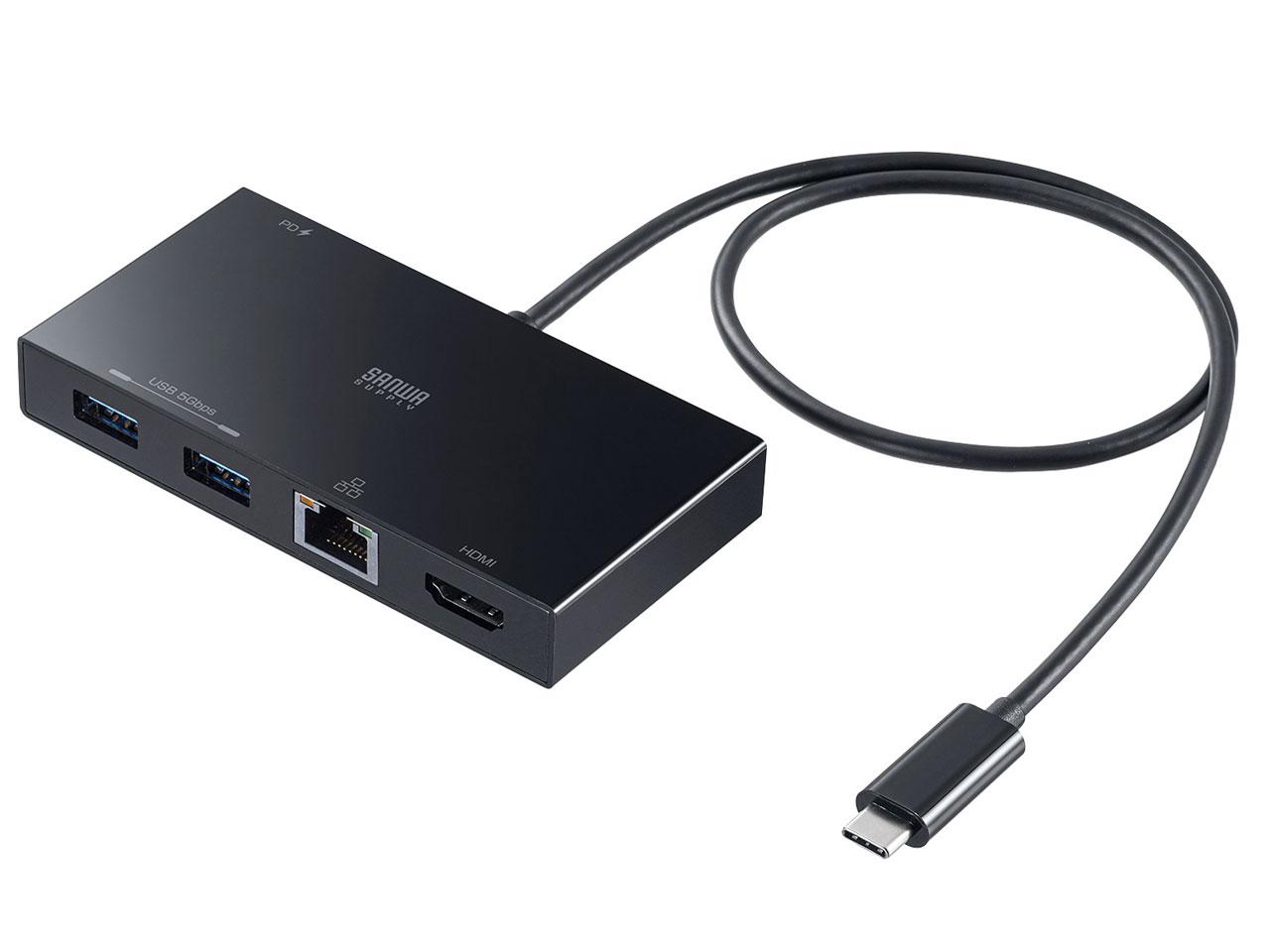 SANWASUPPLY サンワサプライ USB Type-C ドッキングステーション【USB-DKM10BK】