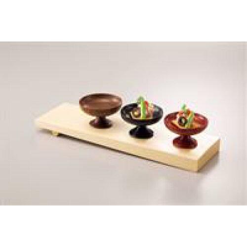 ヤマコー 26682 木製高台珍味入 茶 16-212-05