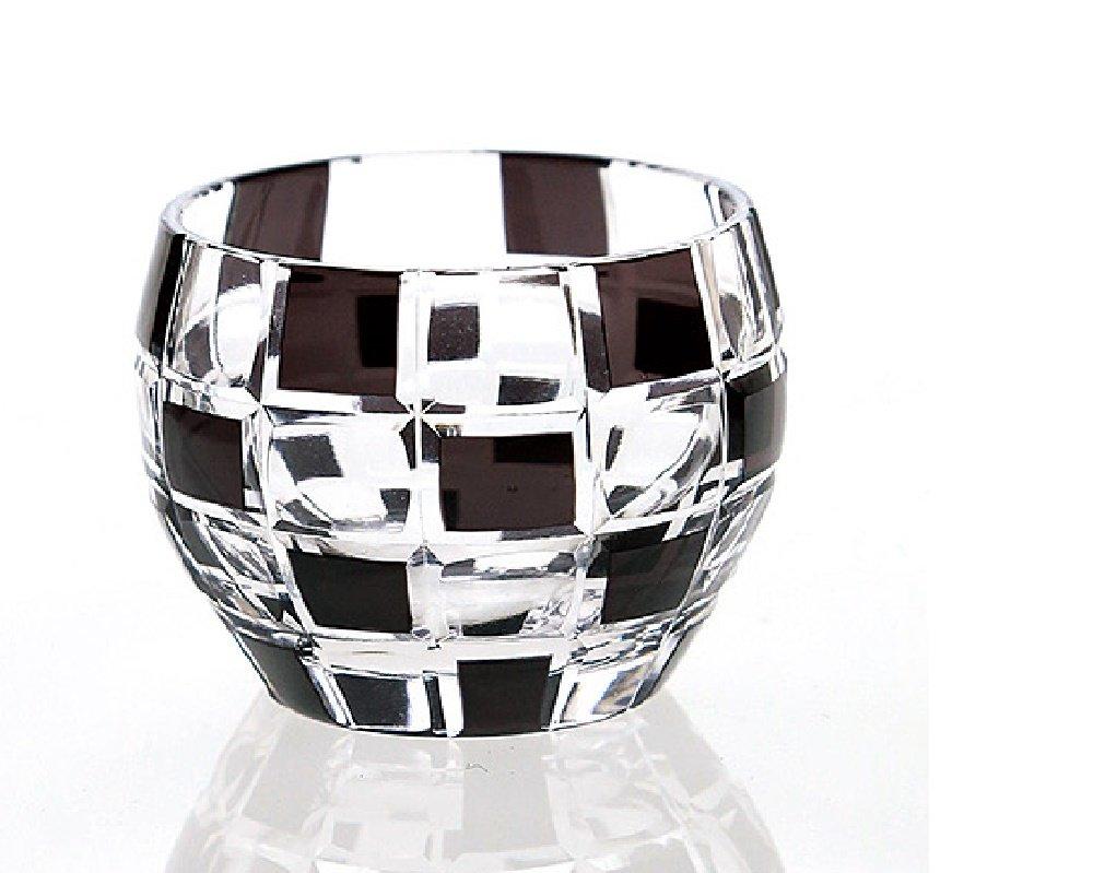 ヤマコー 夢切子 千代口 黒(市松) 25608