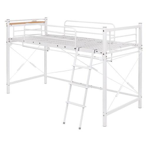 HAGIHARA 萩原 カーテンを取り付けられるロフトベッド KH-3690WH ※北海道、沖縄、離島配送不可