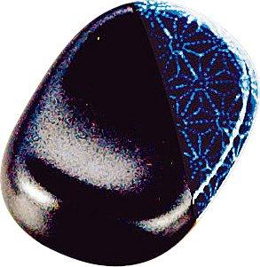 ヤマコー 08628 小判箸置 麻の葉 ブルー 16-358-35