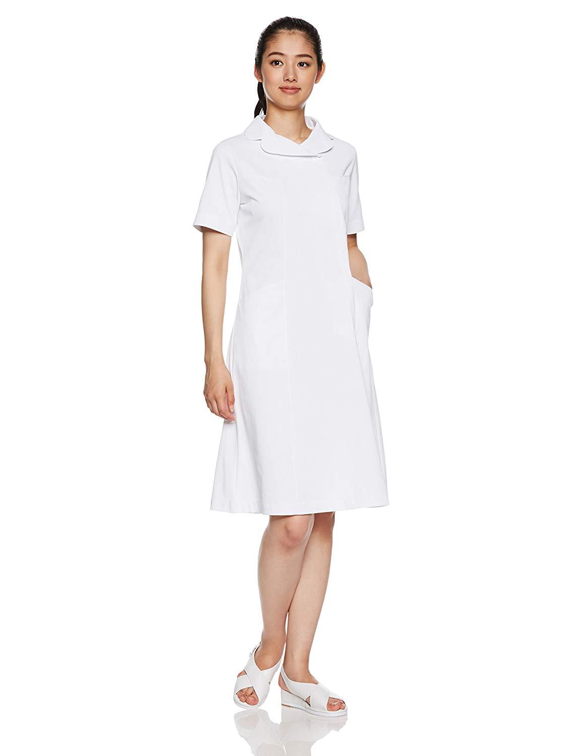 住商モンブラン ナースワンピース 半袖 白 73-1772 M 1枚