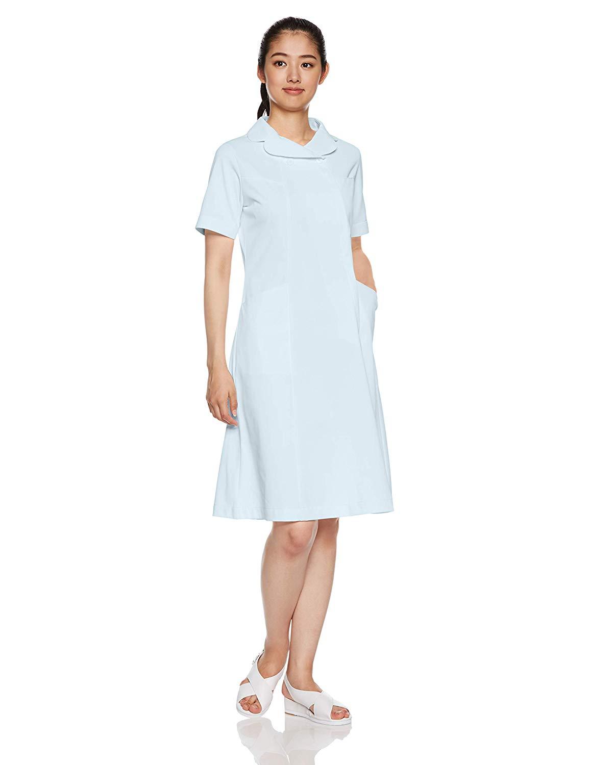 住商モンブラン ナースワンピース 半袖 サックス 73-1776 LL 1枚