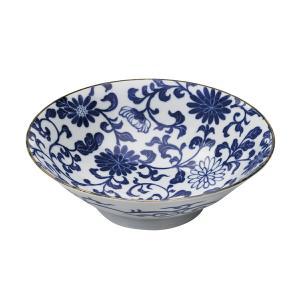 ブルーム ≪メーカー取寄≫染付菊唐草 大鉢 [日本製 美濃焼 食器] 箱入り (-)【入数:40】