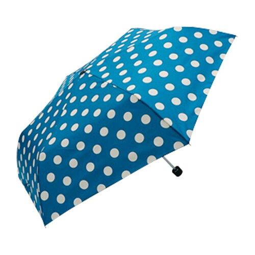 藤田屋 婦人折りたたみ傘 コインドット ターコイズ M55-1804 (1835765)