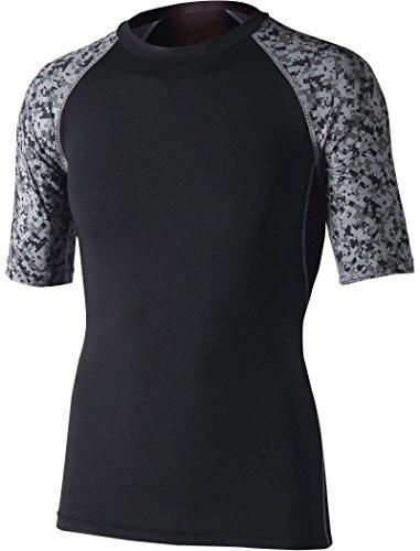 オタフク 【必ず購入前に仕様をご確認下さい】PS ハンソデクルーネックシャツ BK/M S (JW628BMS)