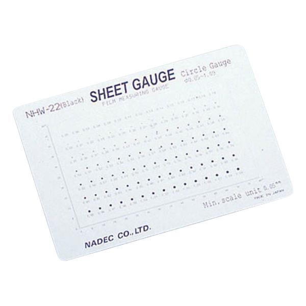 アズワン 顕微鏡用スケール(シートゲージ)　サークルゲージ NHW-22（black） 1枚