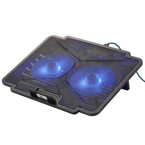 OHM オーム電機 ノートパソコンクーラー(ファン2基搭載/無段階風量調整/11.6〜15inchノートPC対応/6段階角度調整) PCーSC01ーK