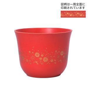 ケー・イー・アイ NYバンブーエコポット 椀型 花模様【入荷予定10月末-11月】 (NY490-A-RD)【入数:4】