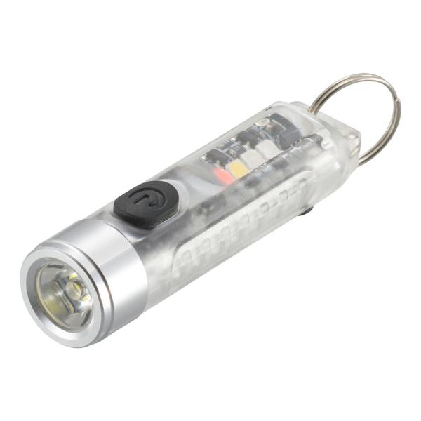 OHM オーム電機 充電式キーライト(点灯モード11種類/保護等級 IPX4/USB充電式/キーリング付) LH-MR139UV