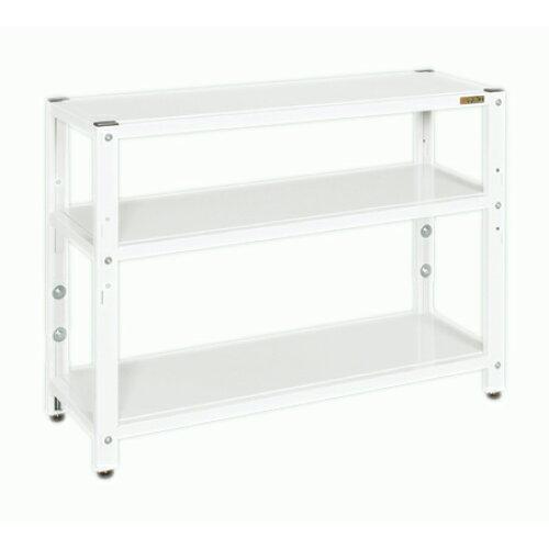 サカエラック (高さ調整タイプ) W1200×D550×H900〜1000mm パールホワイト TSTN21290W 1台