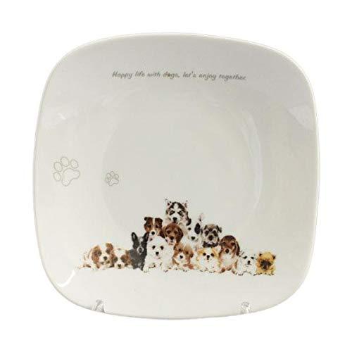 丸勝 わんコレ スクエアプレート(大) B組(ハスキー) wa-psql-S31 (1432876)