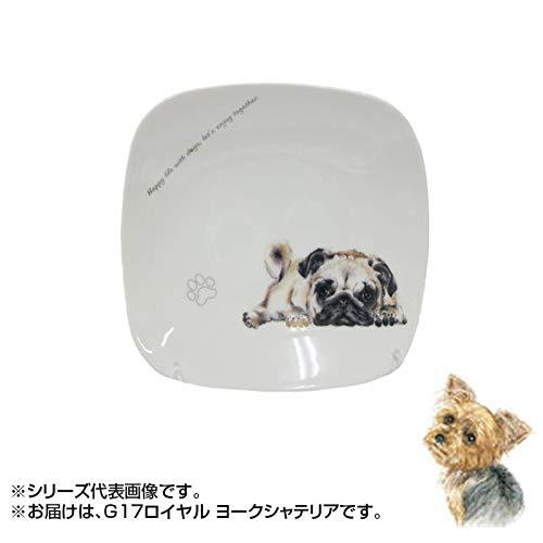 丸勝 わんコレ スクエアプレート(大) ロイヤル ヨークシャテリア wa-psql-G17 (1432901)