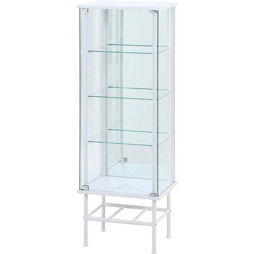 不二貿易 レグラス コレクションケース スタンド 4段 ミラータイプ WH 色:ホワイト 品番:95851