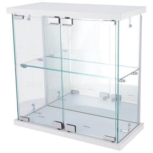不二貿易 卓上ガラスコレクションケース WH 品番:63946