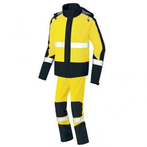 アイトス AZ562060195L BRAVE REAIN レインスーツイエローXブラック 5L