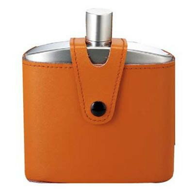 佐藤金属興業 SALUS バッカス ウイスキーボトル(革ケース付) 170ml (1165779)