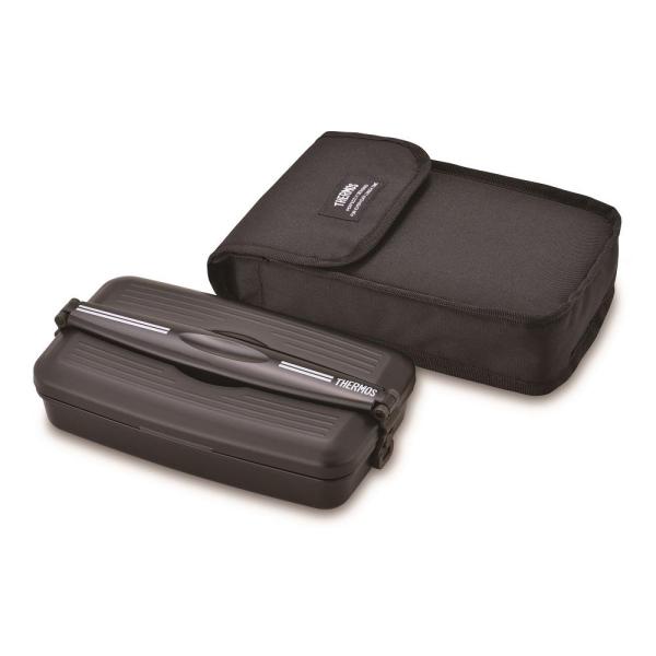 サーモス(THERMOS) サーモス フレッシュランチボックス ディープブラック 弁当箱 1段 ケース付 箸付 (-)