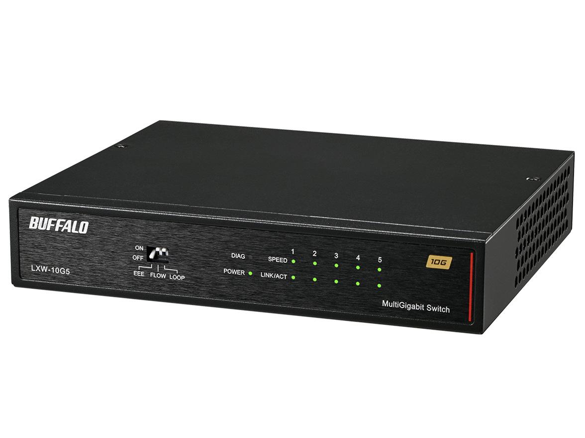 BUFFALO バッファロー 10GbE 5ポート スイッチングHUB(LXW-10G5)