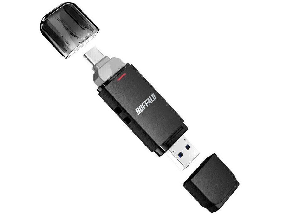 BUFFALO バッファロー SSD-SD500U3-BA USB3.2(Gen2) Type-C/Aコネクタ両対応 中低速帯(SSD-SD500U3-BA)