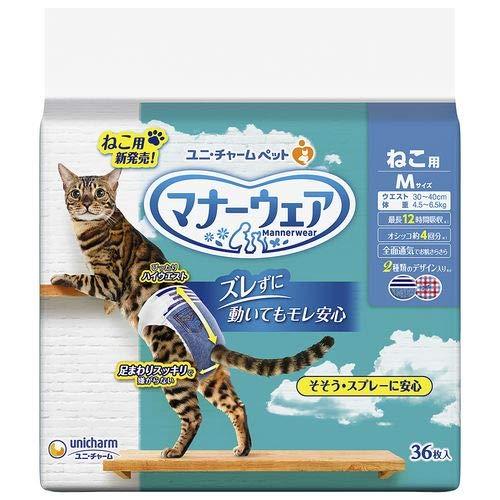 [ユニ・チャーム]マナーウェア ねこ用 Mサイズ 36枚入 (-)