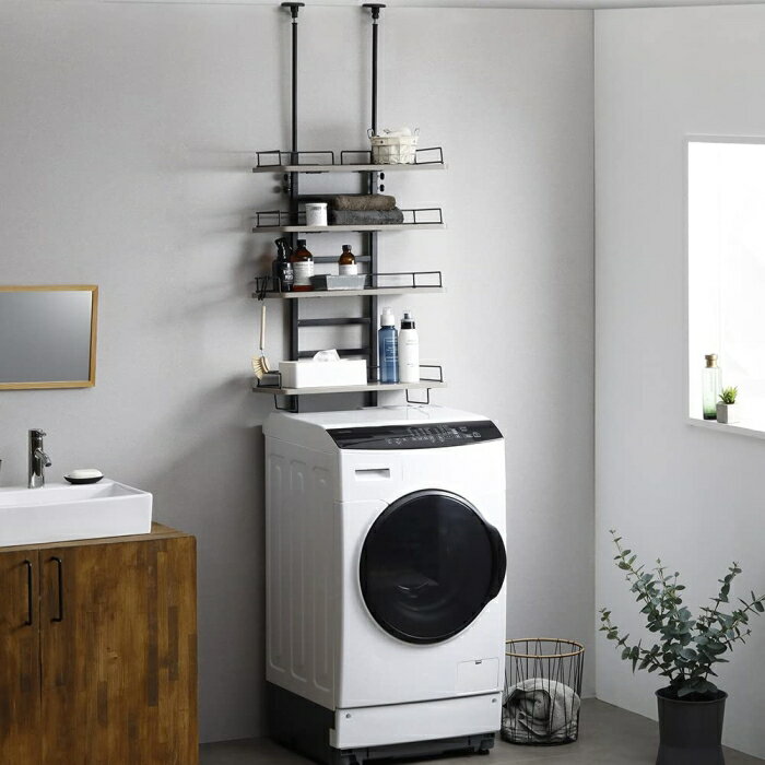 IRISOHYAMA アイリスオーヤマ アイリスオーヤマ ランドリーラック 洗濯機ラック 突っ張り式 幅約60cm ..