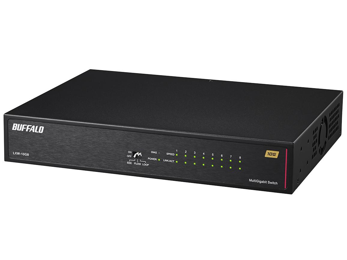 BUFFALO バッファロー 10GbE 8ポート スイッチングHub(LXW-10G8)