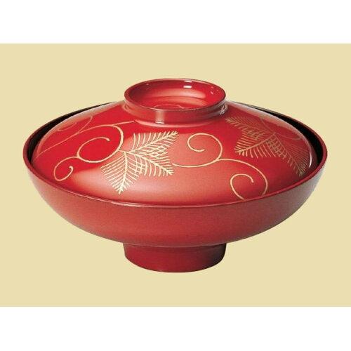福井クラフト(Fukui Craft) 福井クラフト 5寸富士型煮物椀 松唐草朱 33604840 (1875623)