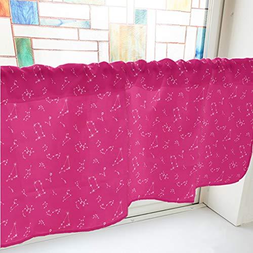 のぼり屋(Noboriya) カフェカーテン 12星座 1000×450mm ピンク・40617 (1390222)