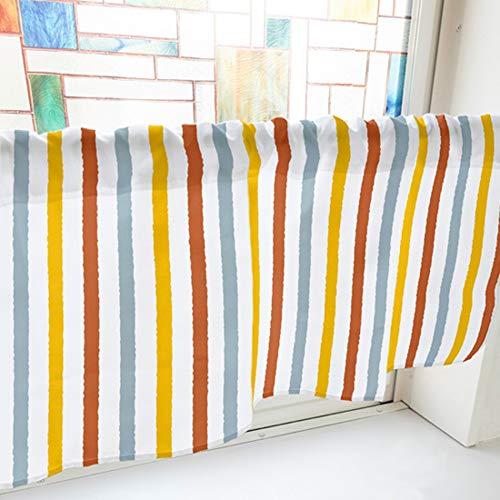 NOBORIYA のぼり屋 カフェカーテン ラフストライプ 1000×450mm オレンジ・40705 (1390266)