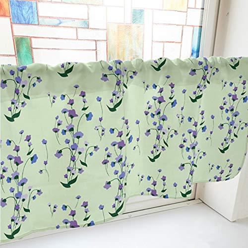 NOBORIYA のぼり屋 カフェカーテン スミレ 1000×450mm 緑・40801 (1390314)