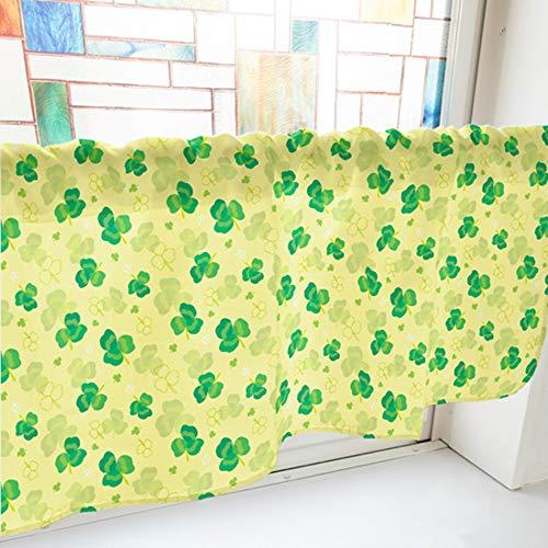 のぼり屋(Noboriya) カフェカーテン クローバー 1000×450mm 黄・40815 (1390321)