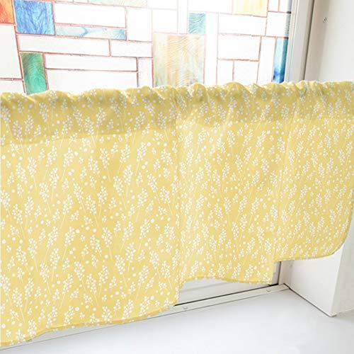 NOBORIYA のぼり屋 カフェカーテン かすみ草 1000×450mm 黄・40827 (1390327)