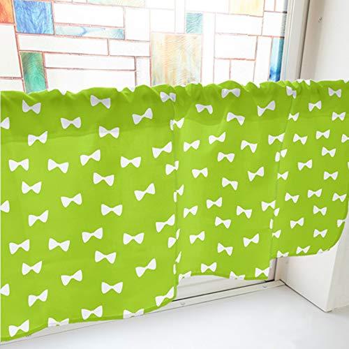 NOBORIYA のぼり屋 カフェカーテン リボン 1000×450mm 緑・40921 (1390374)