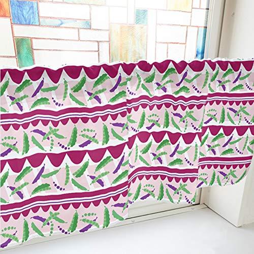 のぼり屋(Noboriya) カフェカーテン さやえんどう 1000×450mm 紫・40971 (1390399)