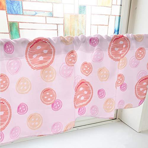 のぼり屋(Noboriya) カフェカーテン ボタン 1000×450mm ピンク・40989 (1390408)