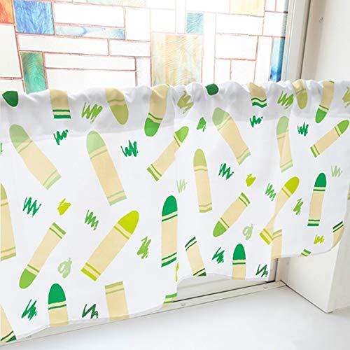 NOBORIYA のぼり屋 カフェカーテン クレヨン 1000×450mm 緑・41065 (1390446)