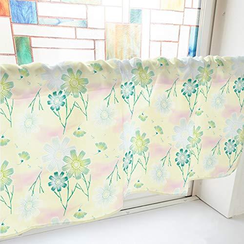 NOBORIYA のぼり屋 カフェカーテン コスモス 1000×450mm 緑・41137 (1390482)