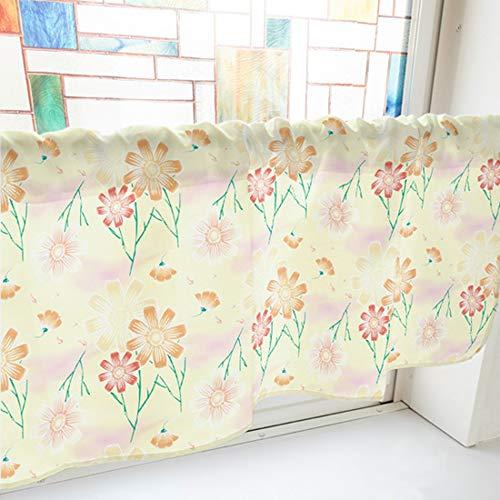 NOBORIYA のぼり屋 カフェカーテン コスモス 1000×450mm オレンジ・41139 (1390483)